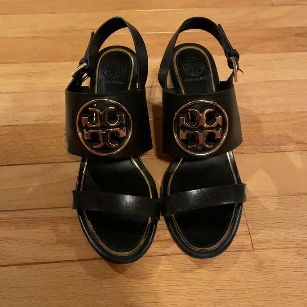 Black Tory Burch Wedges size 8